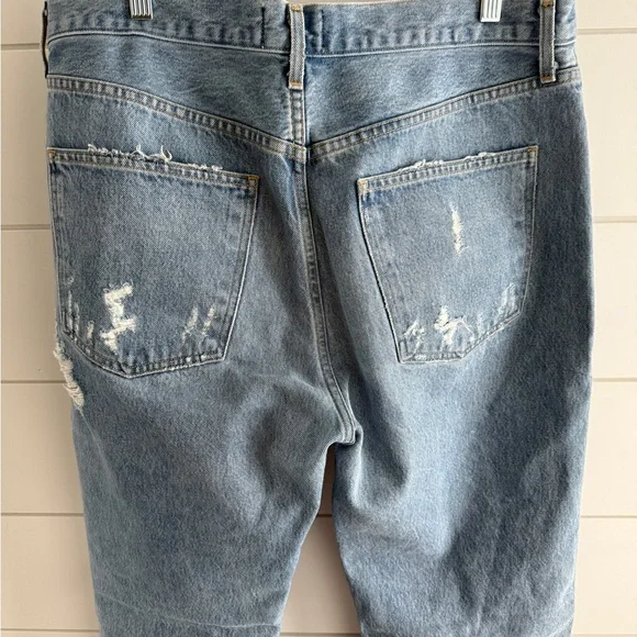 AGOLDE 90’s Mid Rise Button Fly Distressed Jeans, Size 31 - Picture 6 of 14
